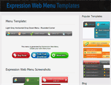 Tablet Screenshot of expressionwebmenu.com